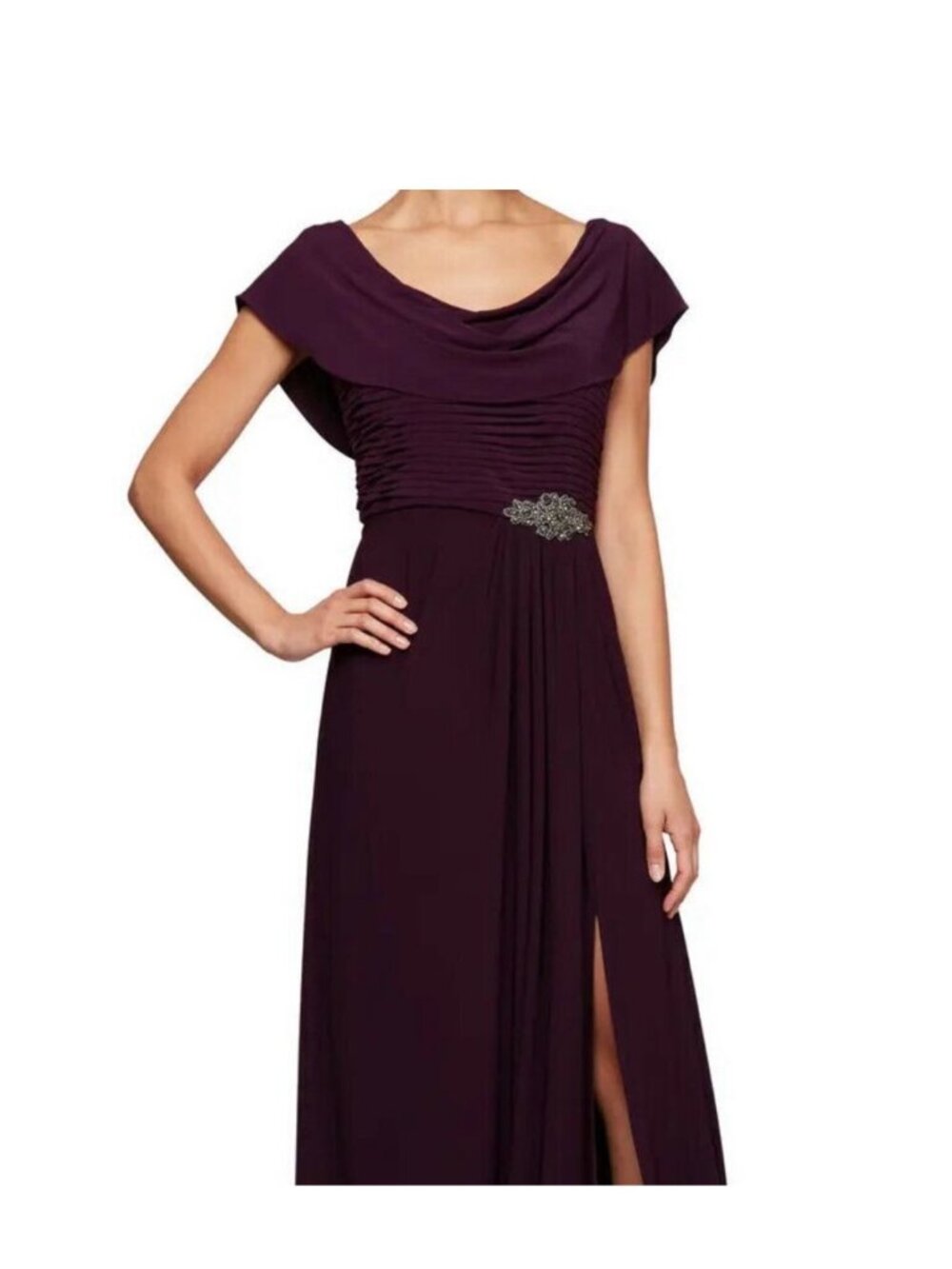 Purple Eggplant Alex Evening Formal Gown Size 10